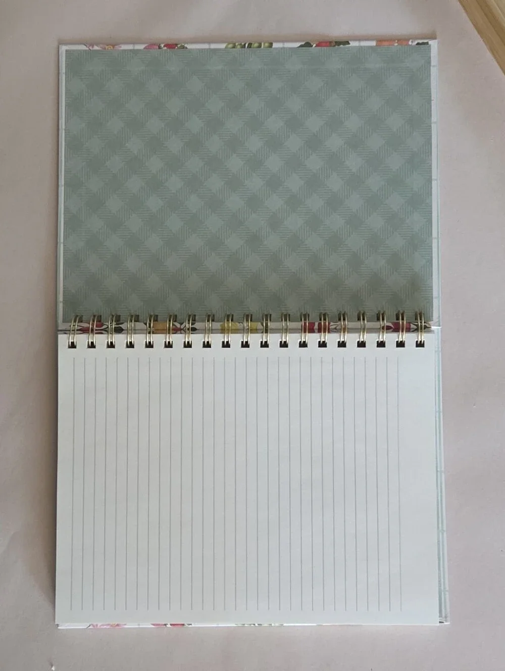 Clementine Harvest Grid Large Spiral Hardcover Ruled Notebook